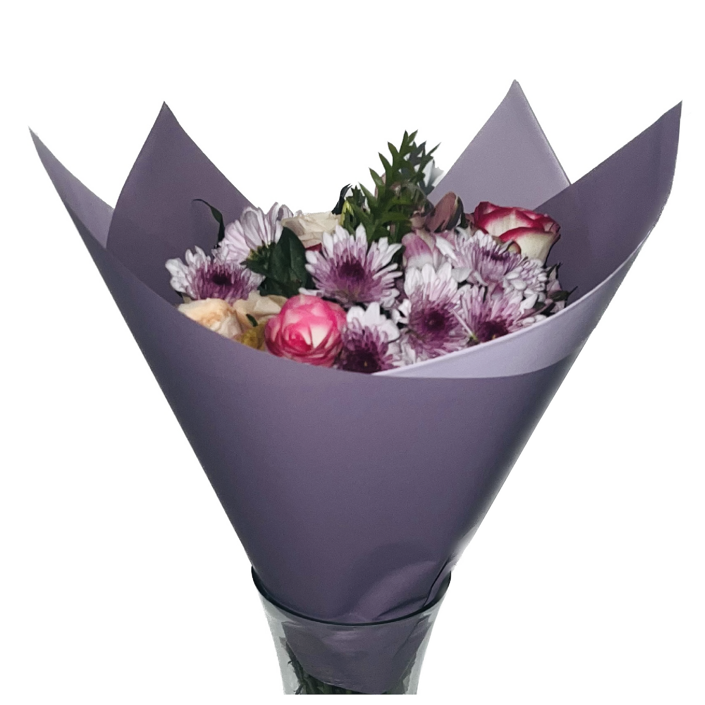 Zellophan-Blumenverpackung: Zweifarbiges Dunkelviolett und Hellviolett (20er-Packung)
