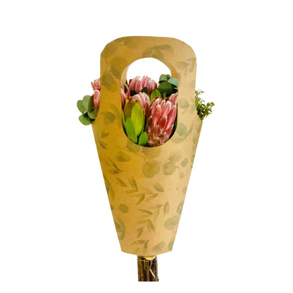 Blumenstrauß-Tragetasche 1 – Eukalyptus (20er-Pack)