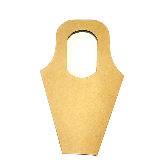 Bouquet Carry Bag 1 - Plain Kraft (Pack of 20)