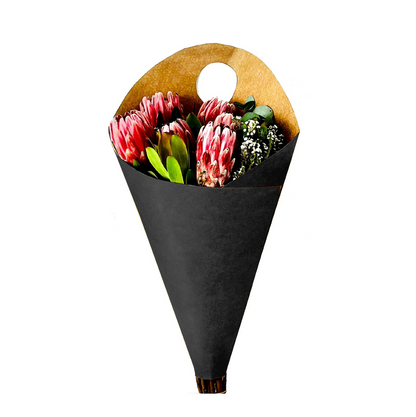 Blumenstrauß-Tragetasche 3 – Schwarz (20er-Pack)