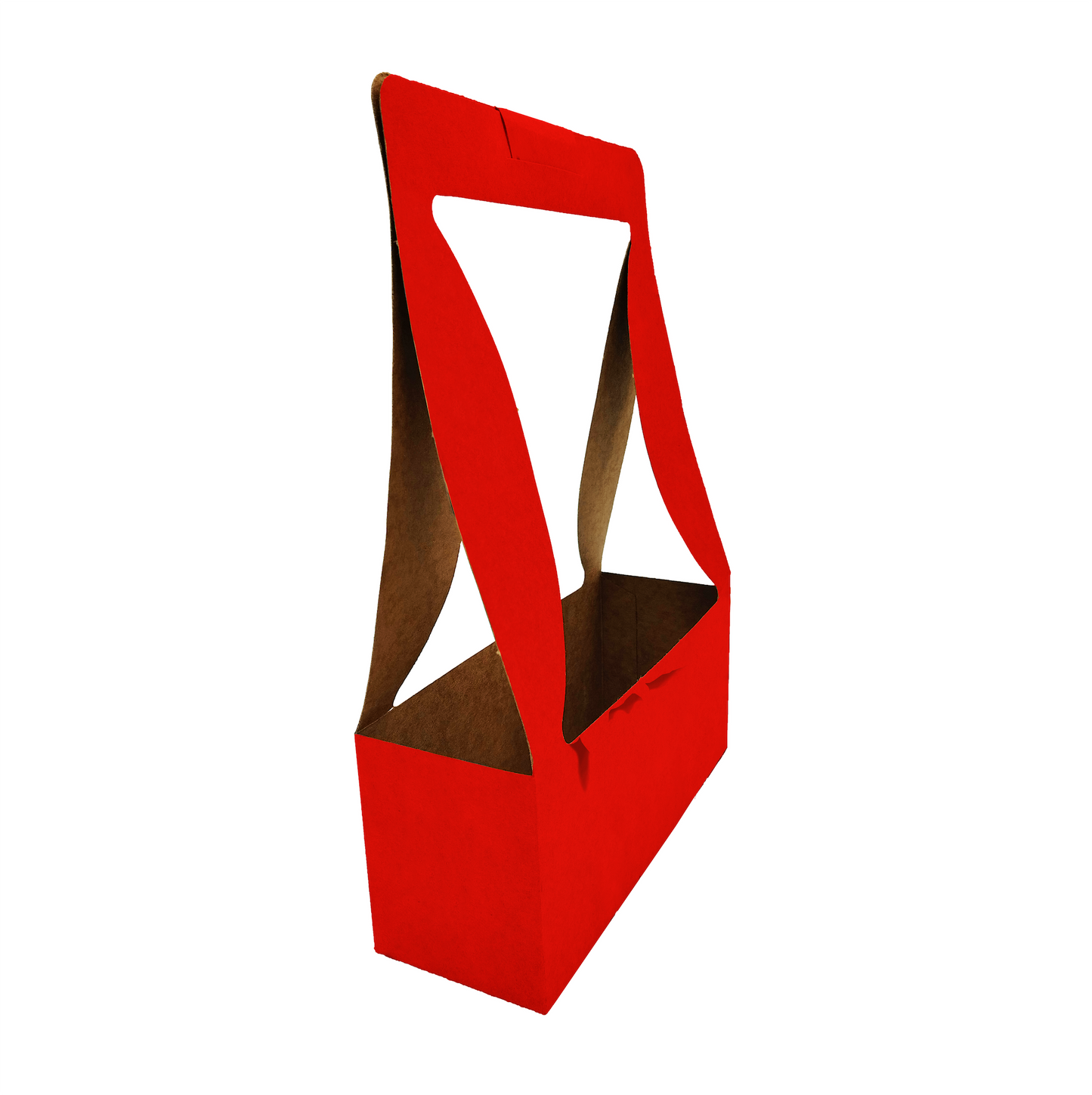 Blumenstrauß-Tragebox 1 – schlichtes Rot (20er-Packung)