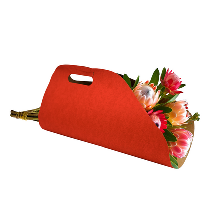Tragetasche für Blumenstraußlieferung 1 – schlichtes Rot (20er-Packung)