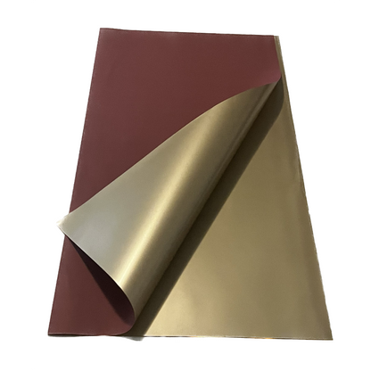 Cellophane Flower Wrap: Two Tone Cardinal & Gold (Pack of 20)