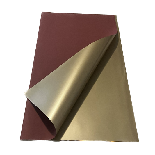 Cellophane Flower Wrap: Two Tone Cardinal & Gold (Pack of 20)