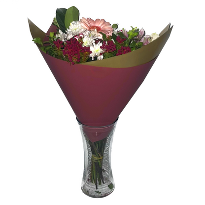 Cellophane Flower Wrap: Two Tone Cardinal & Gold (Pack of 20)