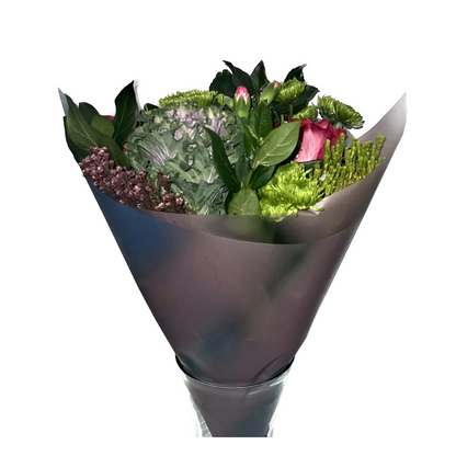 Zellophan-Blumenverpackung: Altrosa und Dunkelblau (20er-Pack)