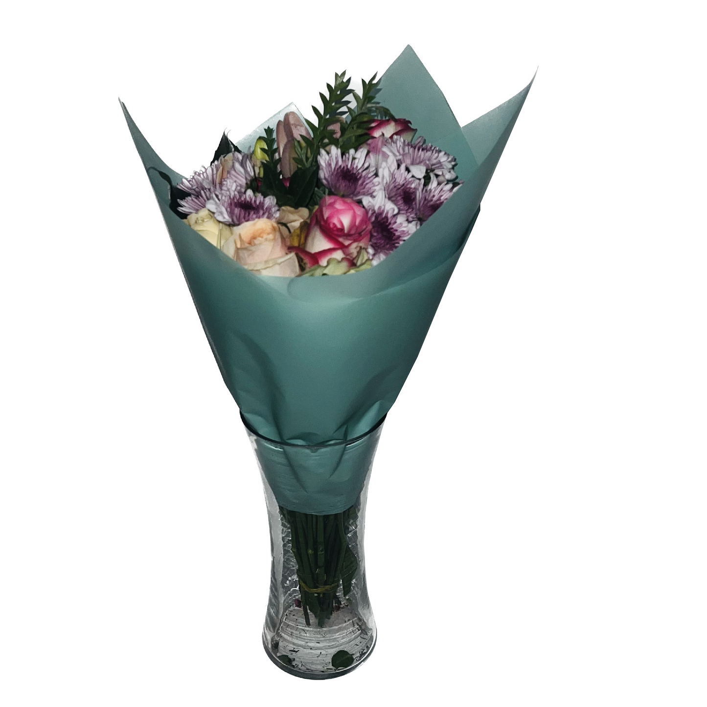 Zellophan-Blumenverpackung: Transparent Grün (20 Stück)