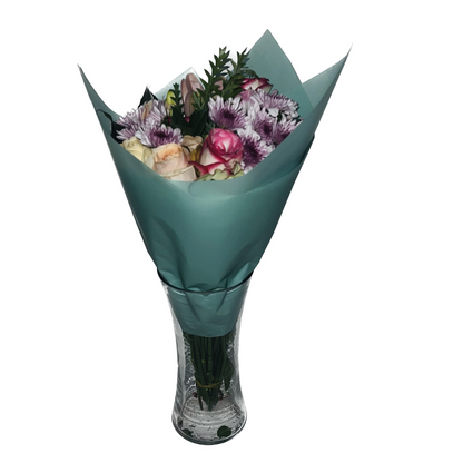 Zellophan-Blumenverpackung: Transparent Grün (20 Stück)