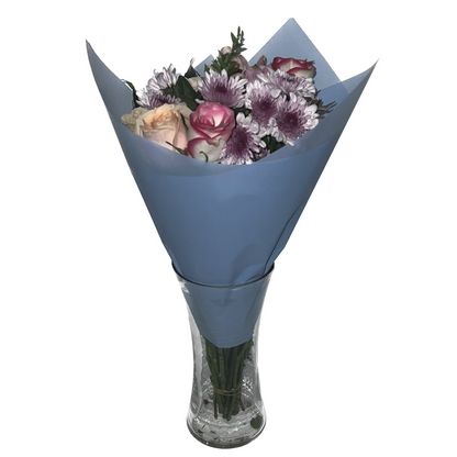 Cellophane Flower Wrap: Transparent Sky Blue (Pack of 20)