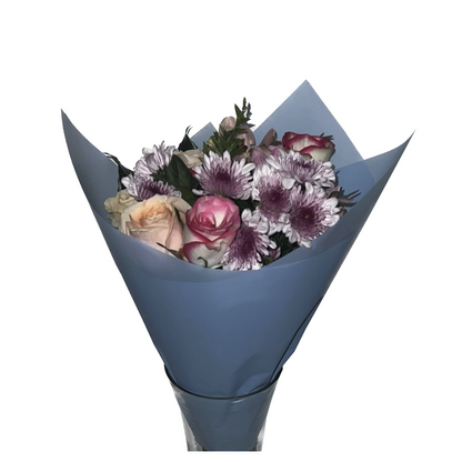 Cellophane Flower Wrap: Transparent Sky Blue (Pack of 20)