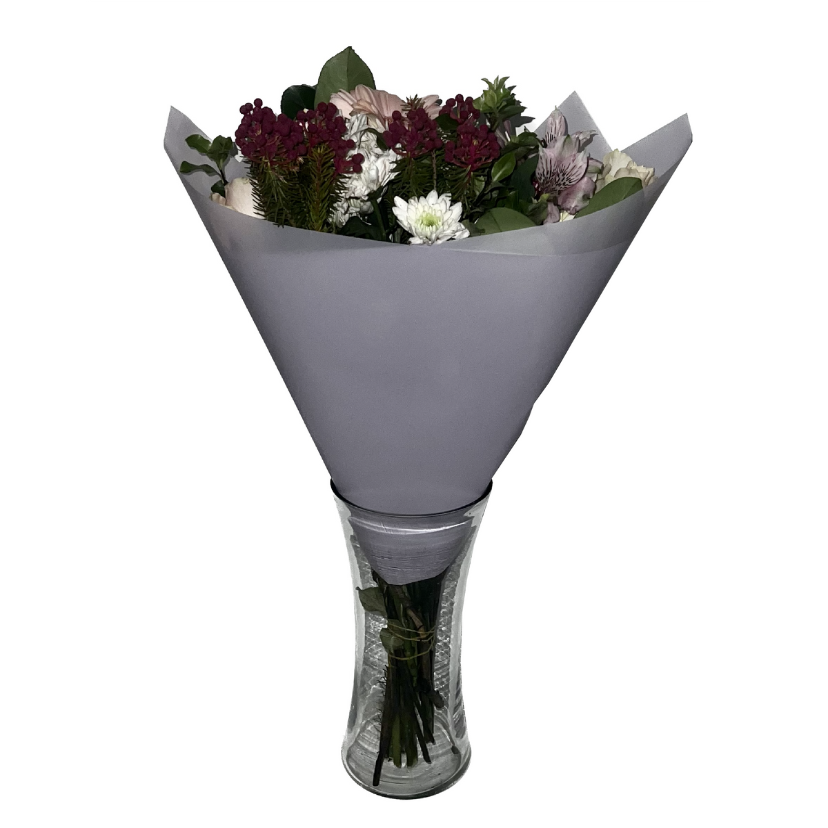 Cellophane Flower Wrap: Transparent Light Purple (Pack of 20)