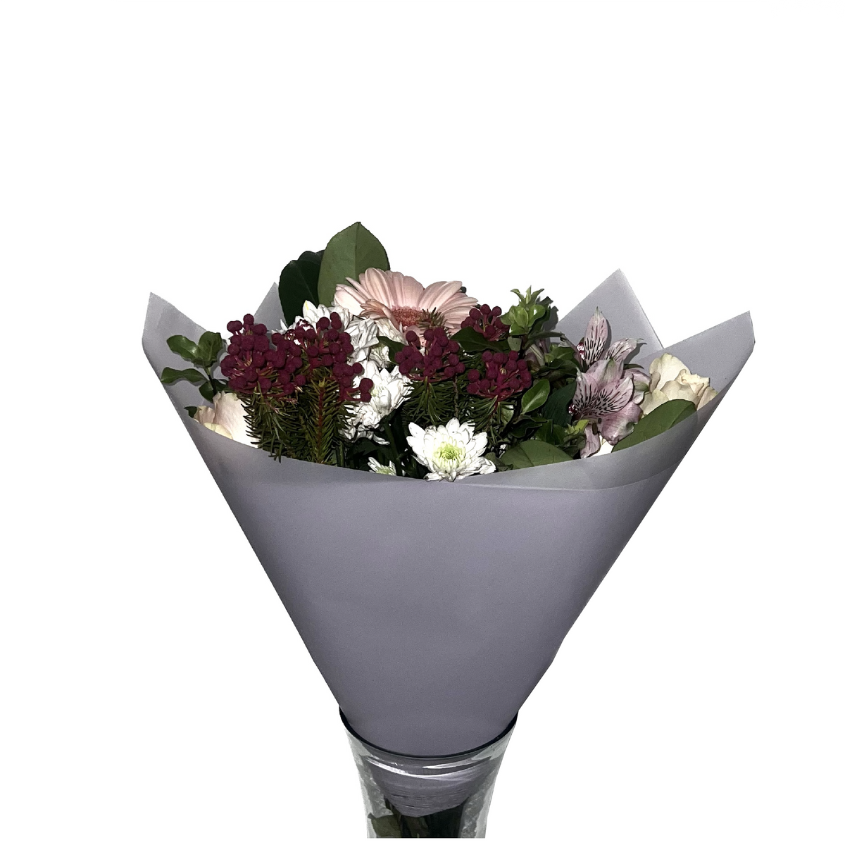 Cellophane Flower Wrap: Transparent Light Purple (Pack of 20)