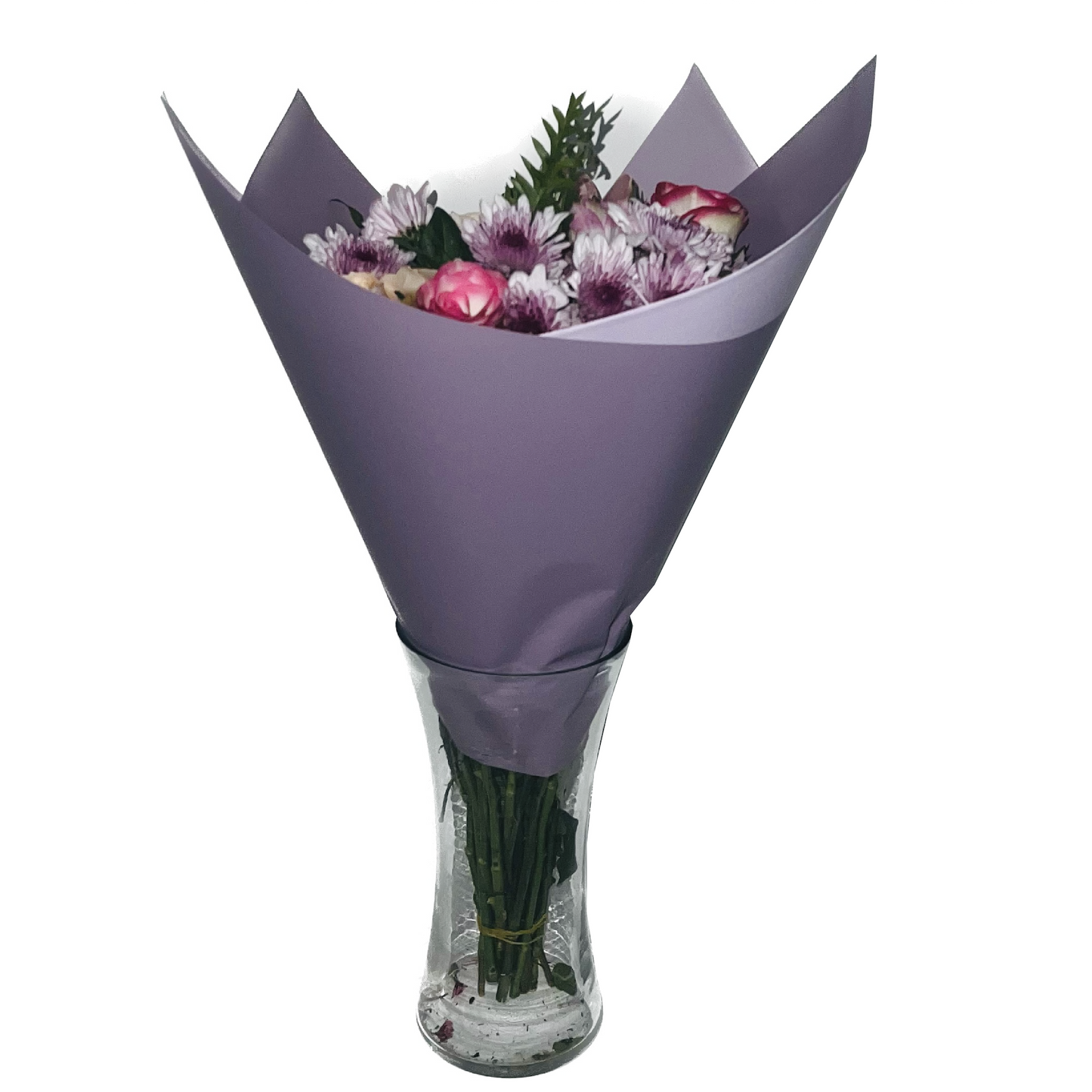 Zellophan-Blumenverpackung: Zweifarbiges Dunkelviolett und Hellviolett (20er-Packung)
