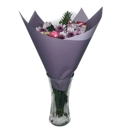 Zellophan-Blumenverpackung: Zweifarbiges Dunkelviolett und Hellviolett (20er-Packung)