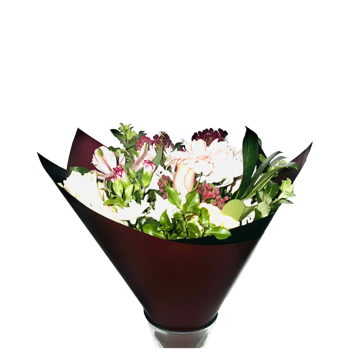 Zellophan-Blumenverpackung: Zweifarbig, Rotwein und Schwarz (20er-Packung)