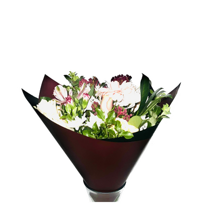 Zellophan-Blumenverpackung: Zweifarbig, Rotwein und Schwarz (20er-Packung)