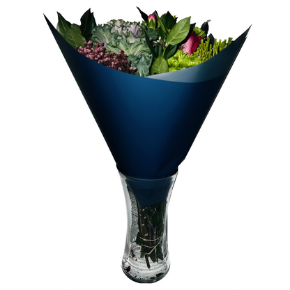 Zellophan-Blumenverpackung: Zweifarbiges Indigoblau und Stahlblau (20er-Pack)