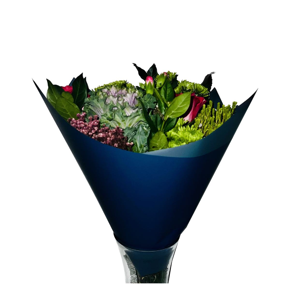 Zellophan-Blumenverpackung: Zweifarbiges Indigoblau und Stahlblau (20er-Pack)