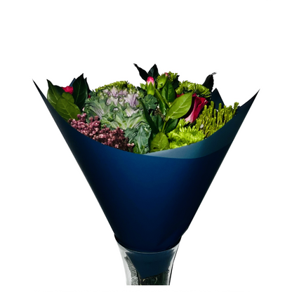 Zellophan-Blumenverpackung: Zweifarbiges Indigoblau und Stahlblau (20er-Pack)