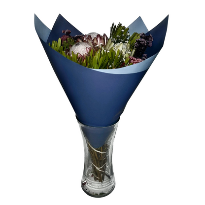 Zellophan-Blumenverpackung: Zweifarbig Dunkelblau und Hellblau (20er-Packung)
