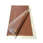 Zellophan-Blumenverpackung: Transparentes Altrosa mit mattiertem Rand und Goldbesatz (20er-Packung)