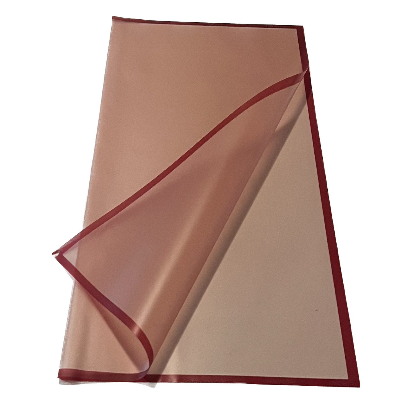 Cellophan-Blumenverpackung: Transparent Rot mit rotem Rand (20 Stück)