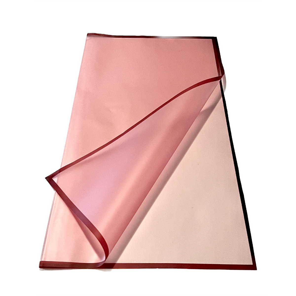 Cellophane Flower Wrap: Semi Transparent Red With Red Border (Pack of 20)