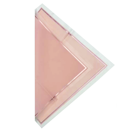 Cellophane Flower Wrap: Transparent Pink With Rose Gold Border (Pack of 20)