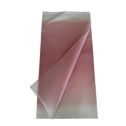 Zellophan-Blumenverpackung: Transparentes Dunkelrosa mit weißem Rand (20 Stück)