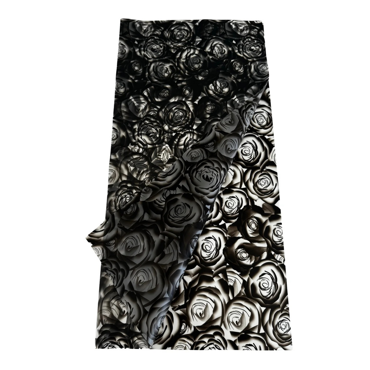 Cellophane Flower Wrap: Transparent Black Rose Print (Pack of 20)