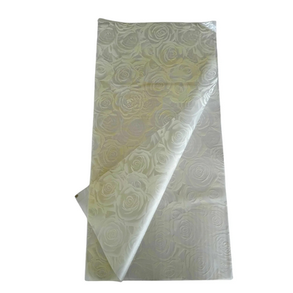 Cellophane Flower Wrap: Transparent Yellow Rose Print (Pack of 20)