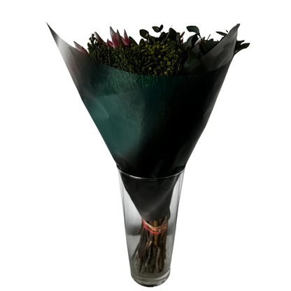 Cellophane Flower Wrap: Black & Green Fade (Pack of 20)