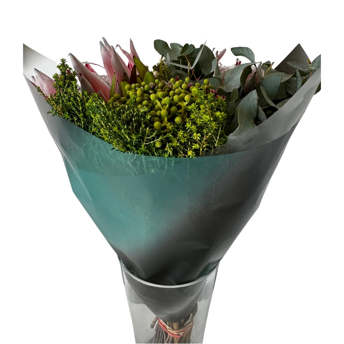 Cellophane Flower Wrap: Black & Green Fade (Pack of 20)