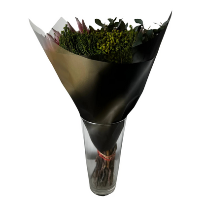 Cellophane Flower Wrap: Black & Gold Fade (Pack of 20)