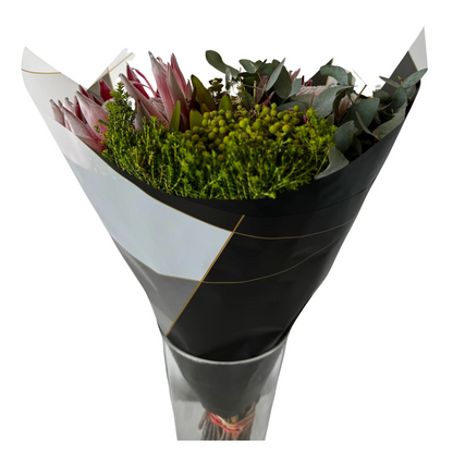 Zellophan-Blumenverpackung: Zweifarbiger schwarz-weißer Goldrand (20er-Packung)