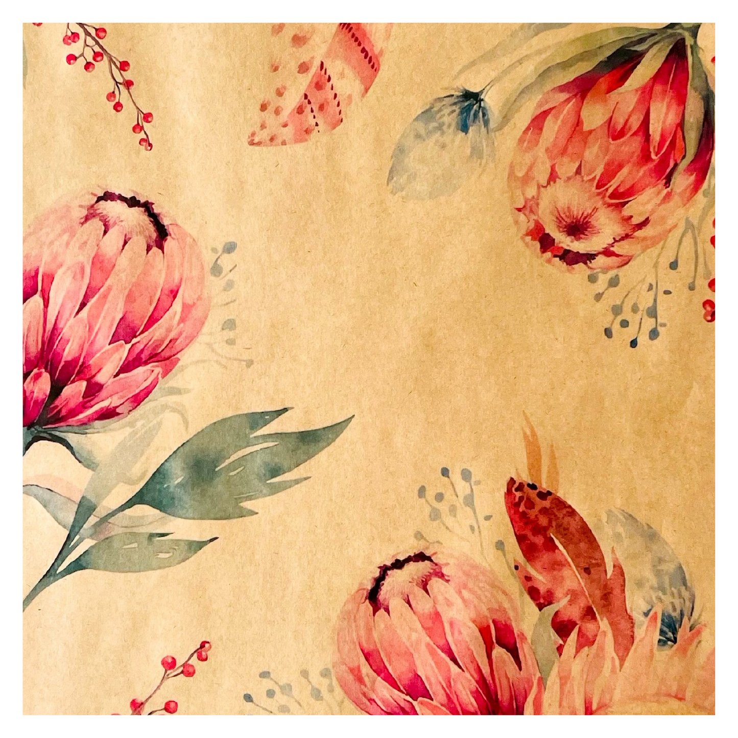 Öko-Blumenstraußhülle 2 – Protea (20er-Pack)