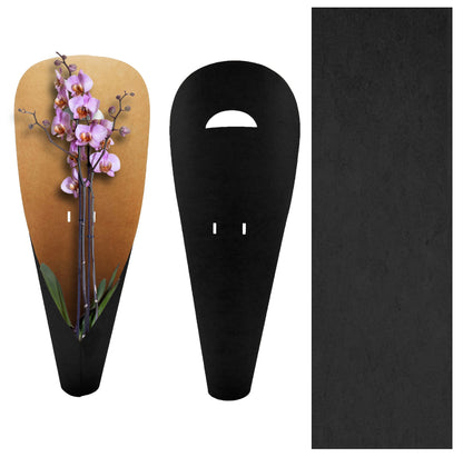Orchideen-Tragetasche – Schwarz (20er-Pack)