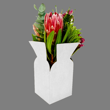 Blumenstraußbox – Weiß (20er-Pack)