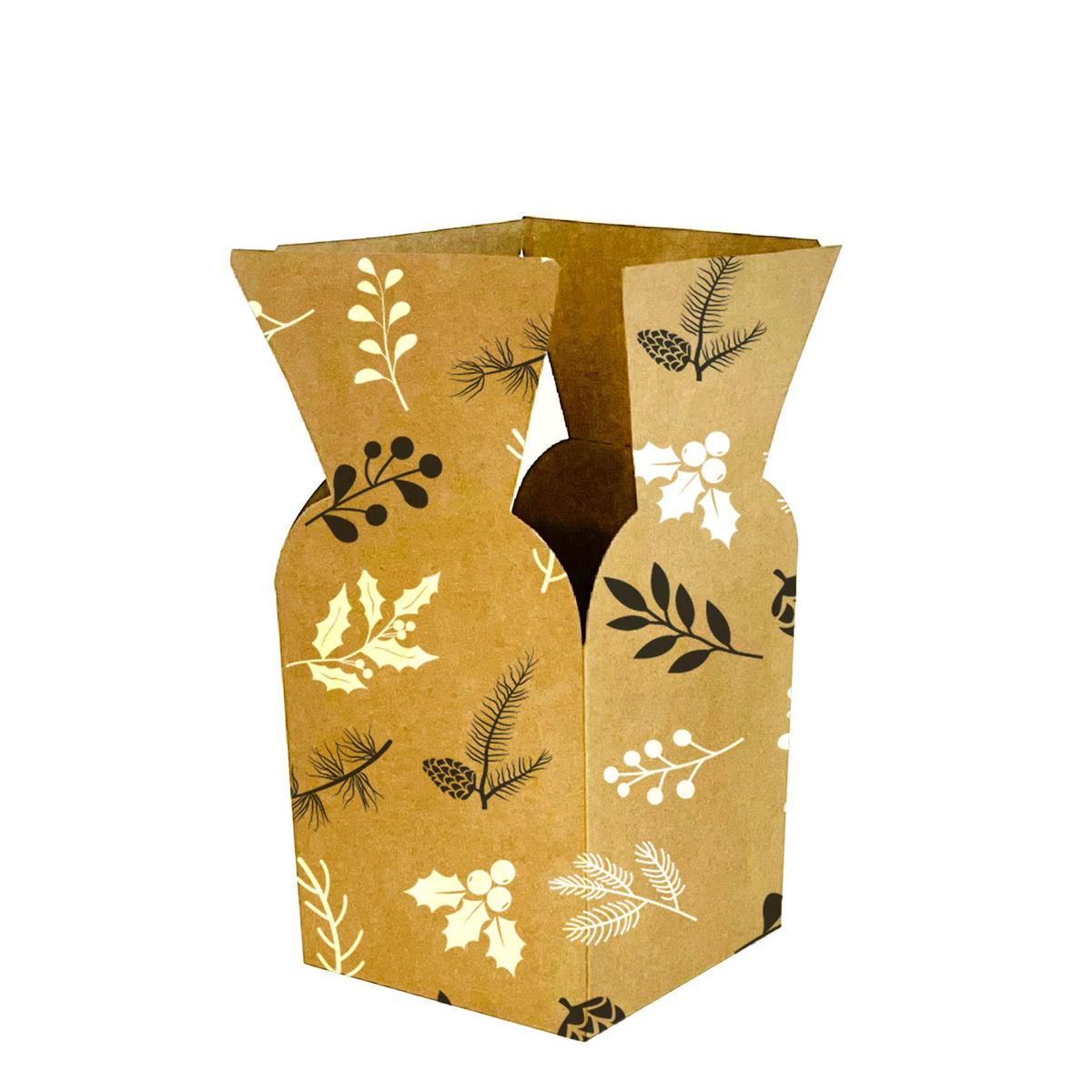 Blumenstraußbox – Tannenzapfen, Schwarzweiß (20er-Pack)
