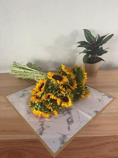 Zellophan-Blumenverpackung: Weiß- und Goldmarmor (20er-Packung)