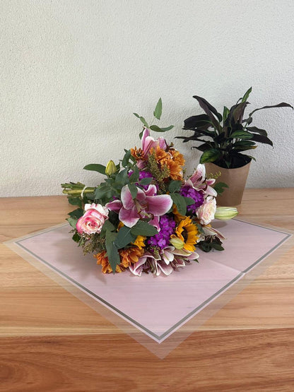Cellophane Flower Wrap: Transparent Pink With Frosted Border & Gold Trim (Pack of 20)