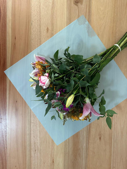Cellophane Flower Wrap: Transparent Light Blue (Pack of 20)