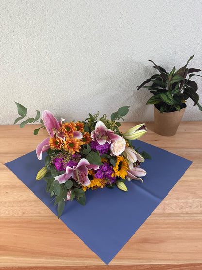 Zellophan-Blumenverpackung: Zweifarbig Dunkelblau und Hellblau (20er-Packung)